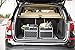 meori Large Trunk Organizer for Groceries Collapsible Lava Black Storage Car SUV 2 Compartments Picnic Road Trip Sports Gear