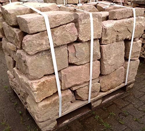 1 T Quadrum Buntsandsteine Mauersteine Mit Lieferung Trockenmauersteine Rot Beige Grunlich Lagerhaft Fur Schnell Zu Errichtende Natursteinmauern Ruinenmauer Outdoorkuche Gartenmauer Amazon De Kuche Haushalt