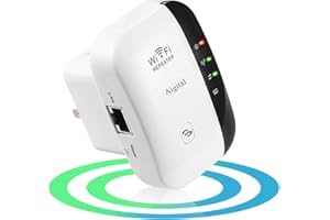 WiFi Booster Range Extender-300Mbps/2.4GHz Internet Amplifier with Ethernet Port, Covers up to 1500Sq.st&35 Devices, Long Ran
