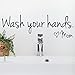 Kaariss DIY Wash Your Hands Love Mom Quote Bathroom Wall Stickers Waterproof Art Vinyl Decal Bathroom Wall Decor