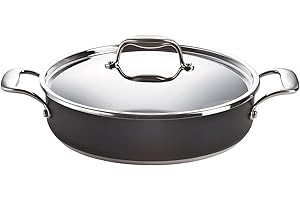 Magefesa Prisma 11-inch Stainless Steel Braiser with Lid, Suitable for All Types of Stovetops Including Induction, Dishwasher