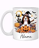 Basset Hound Halloween Mug Pumpkin Basset Hound Mug