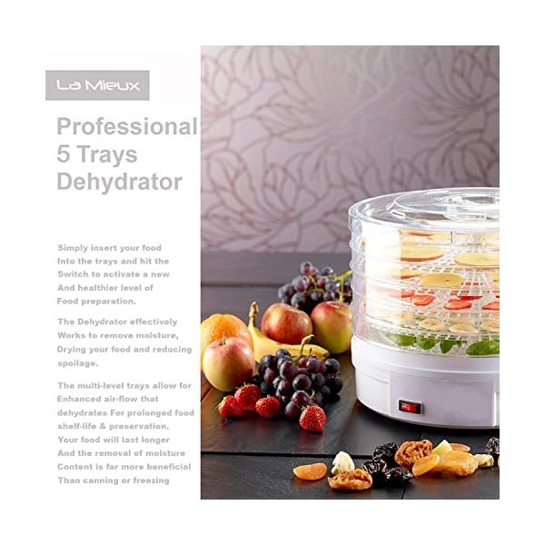 Kitchen-Electric-Pro-Food-Dehydrator-Snackmaster-Food-Preserver-White