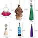 ONESING 18 Pairs Tassel Earrings for Women Fashion Bohemian Earrings Colorful Long Layered Thread Ball Dangly Earrings Tassel Hoop Fringe Tiered Drop Earrings Stud Earrings Set Jewelry Gift