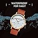 Watch Womens Unisex Simple Casual Leather Waterproof Analog Quartz Dress Wrist Watch