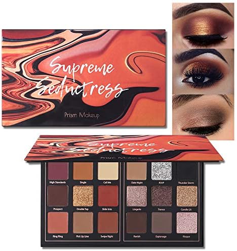 Matte Eyeshadow Palette Pro 18 Colors Highly Pigmented Shimmer Eye Shadow Palette Blendable Long Lasting Waterproof Makeup Cosmetics (01# Seductress)