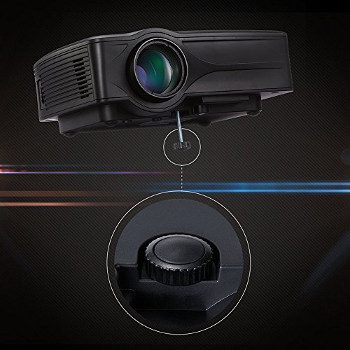 LED Mini Projector, Full HD LED Video Projector 1080P Supported, 30,000 Hour Lamp Life with Big Display for Multimedia Home Theater Movies Games, HDMI USB SD Card VGA AV TV Laptop Oregon Scientific.