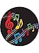 Creative Converting 8 Count Dancing Music Notes Sturdy Style Paper Lunch Plates, 7", Multicolor