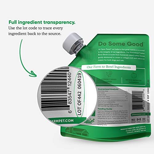 Open Farm, Turkey Bone Broth, Food Topper for Both Dogs and Cats with