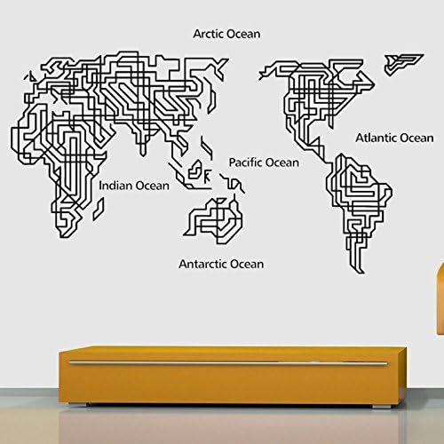 SecondStep Decorate Vogue Map Map Paper In North Europe To Decorate 160*100 CM Creative Wall Stickers Fashion Wall Decals Environmental Protection Wall Mural Home Decoration Plane Decorative Material Wallpaper