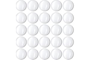 TEENSERY 100 Pcs 20mm Clear Round Cabochons Flat Back Glass Dome Cabochons for DIY Crafts Photo Pendant Jewelry Making (20 MM)