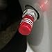 Senzeal 5X Aluminum Car Tire Valve Stem Caps Round Style Air Covers Red