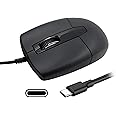 LOONASA USB C Wired Mouse, Type C Optical Mouse, Portable Silent Comfortable, for Laptop, Mac, MacBook, Android, PC