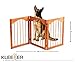 Kleeger Wooden Pet Gate, Foldable & Freestanding, For Indoor Home & Office Use. Keeps Pets Safe [Natural Classic Arch Decorative Design]. DESIGNED FOR SMALL PETS. Easy Set Up, No Tools Required.