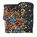 Kobwa(TM) Black Fashion Soft Paris Yarn With Flower Pattern Long Muffler Shawl Scarf Wraps +Kobwa's Keyring