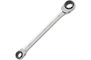 Rauckman Utility Products BugWrench, 4-in-1 Double Ended Reverse Ratcheting Box Wrench - 1/2"& 9/16" x 5/8"& 3/4" - Heavy Duty Forged Combination Lineman Wrench Sets - Craftsman Wrenches
