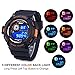 Boys Digital Watch, Kids Mens Sport S-Shock Electronic Military Quartz Army Waterproof LED Back Light, 164FT 50M 3ATM Water Resistant, Multifunctional, Stopwatch - Orange