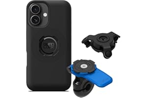 Quad Lock Mirror Motorcycle Phone Mount with Vibration Dampener and MAG Phone Case for iPhone 16