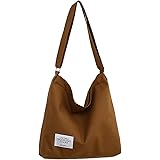 Covelin Women's Retro Large Size Canvas Shoulder Bag Hobo Crossbody Handbag Casual Tote