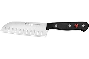 WÜSTHOF Gourmet 5" Hollow Edge Santoku Knife, Black