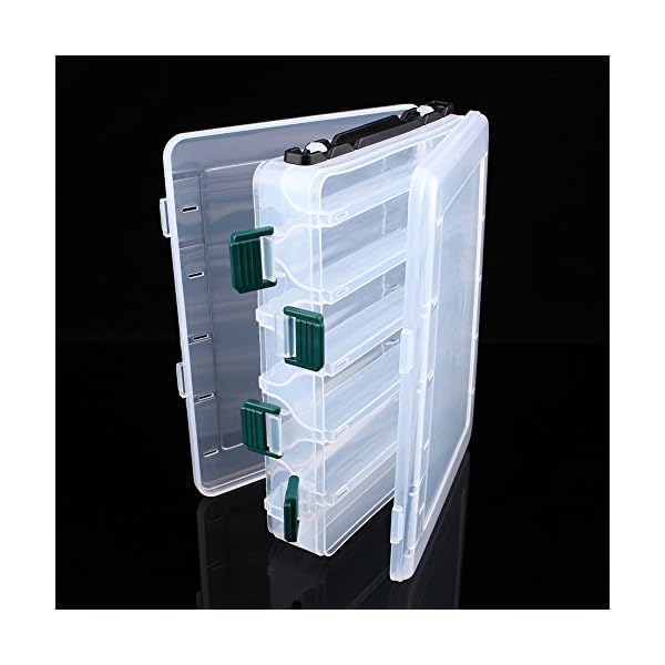 Yosoo-Double-Sided-12-Compartment-Waterproof-Visible-Plastic-Clear-Fishing-Lure-Bait-Hooks-FishingTackle-Accessory-Storage-Box-Case-Container
