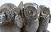 Cast Iron See No Evil, Hear No Evil, Speak No Evil Wise Owls Doorstop