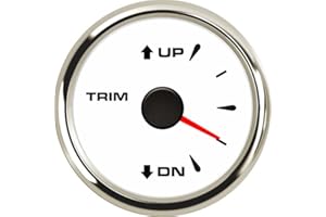 ELING 52mm (2'') Marine Boat Trim Gauge 0-190ohm UP-DN with 8 Colors Backlights 12Volt 24Volt