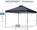 MasterCanopy Durable Ez Pop-up Gazebo 3x3M Black with Roller Bag view 2