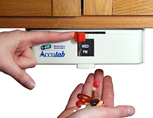 e-Pill Accutab Weekly Pill Dispenser - Large Capacity, 3 Times Daily Pill Organizer