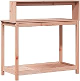 vidaXL Potting Table - 108x50 cm Solid Douglas Wood Garden Workbench view 7