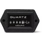 Mechanical Engine Hour Meter Gauge for Automotive Car Truck Boat Marine Motors Pumps Tractors Trailers Generators Lawn Mowers 12V 24V 36V