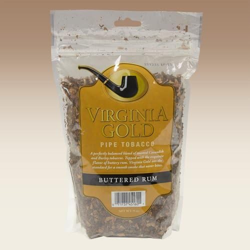 habano757: Plastic pipe tobacco Bag Virginia Gold BUTTERD RUM holds 9 tobacco oz.