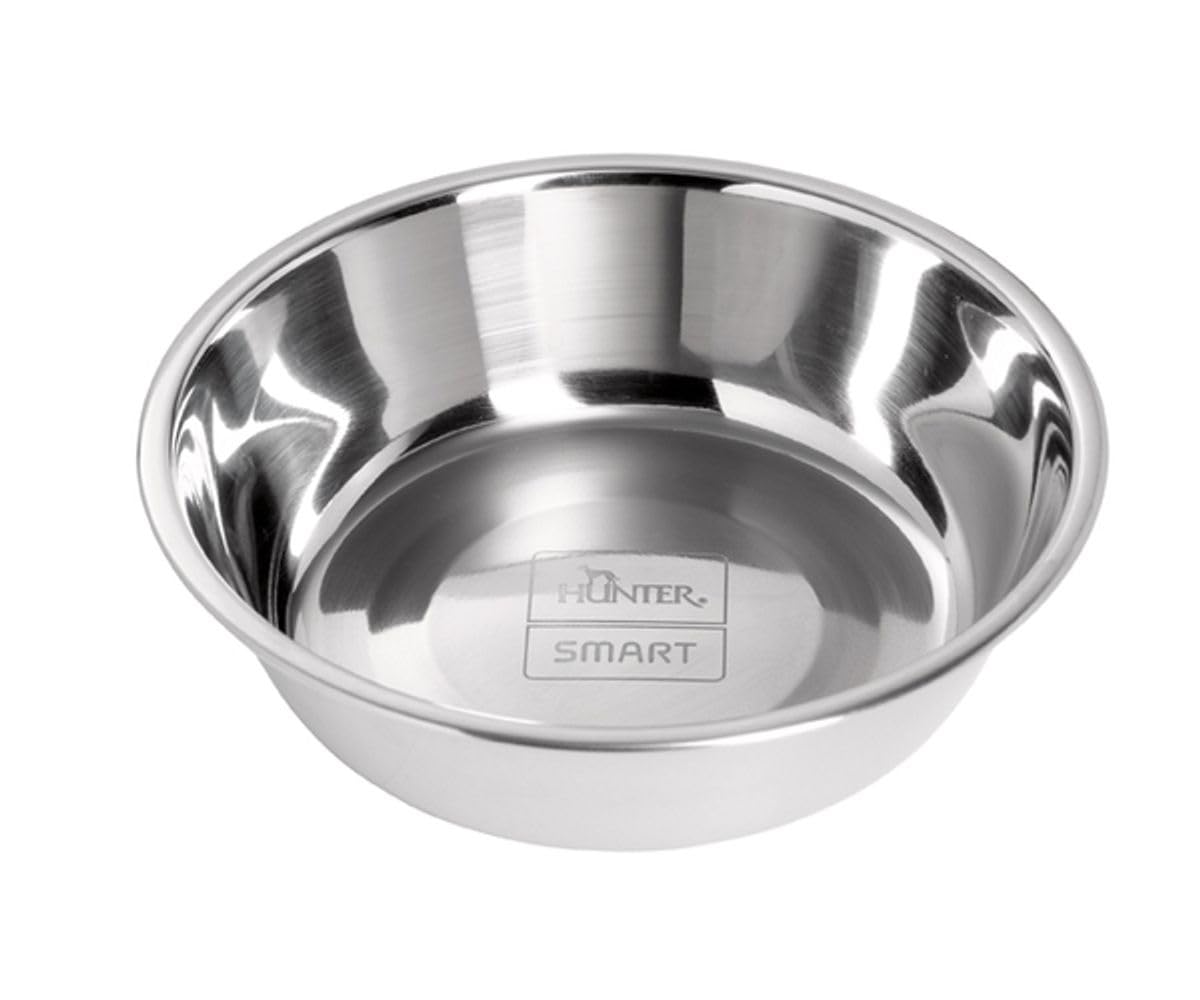 HUNTER Stainless Steel Replacement Bowl for Melamine Bowl, Drinking Bowl, Feeding Bowl for Dogs and Cats, 1400 ml, Silver