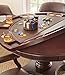 Steve Silver Company Tournament Dining and Game Table, Hardwood Solids, Detailed Pedestal Base, Traditional Style, Dining Room, Game Room, Kitchen, Cards, Poker, Vegas, 48