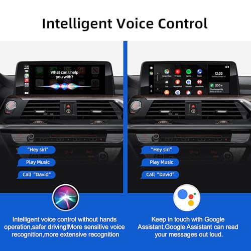 EZoneTronics CarPlay & Android Auto Retrofit Kit Decoder per BMW 1 2 3 4 5 6 7 Serie X3 X4 X5 X6 Mini 2012-2016 con sistema NBT OEM Plug & Play Upgrade Module con SWC WLAN Bluetooth Siri GPS