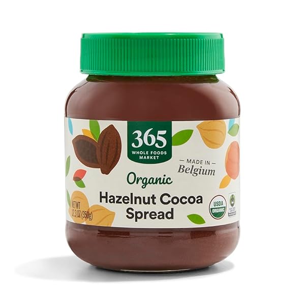365 BY WHOLE FOODS MARKET, ORGANIC HAZELNUT COCOA SPREAD, 12.3 OUNCE