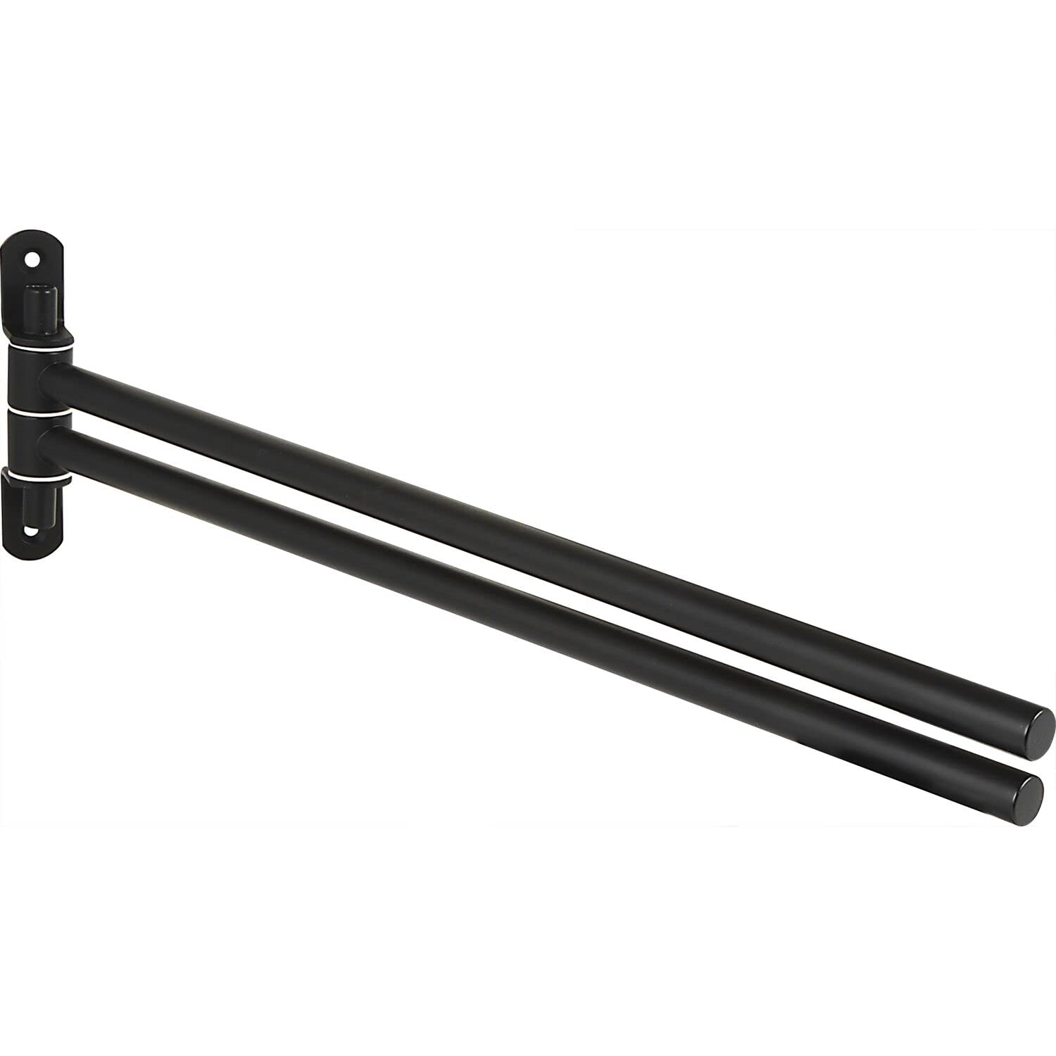 Technik Team Bulon 2 Arm Swivelling Towel Holder for Wall Towel Rail Matt Steel Black