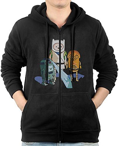 Men's Adventure Time Adventure Wars Finn And Jake Full Zipper Pocket Hood Medium