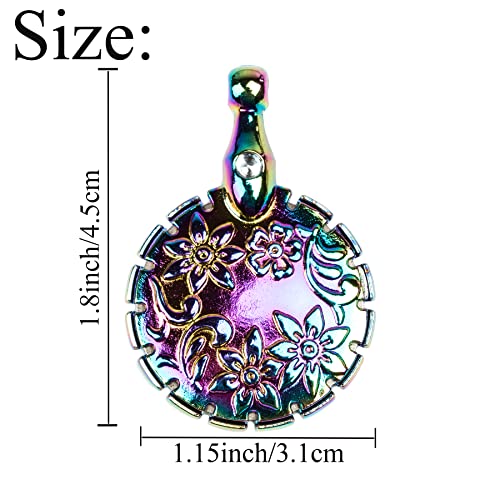 J.CARP 2Pcs Yarn Cutter Pendants, Dazzle Color Metal Thread Cutter Pendant for DIY Sewing Tools