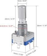 sourcing map EC11 Rotary Encoder 360 Degree Digital Potentiometer 5 Pin 20mm view 3