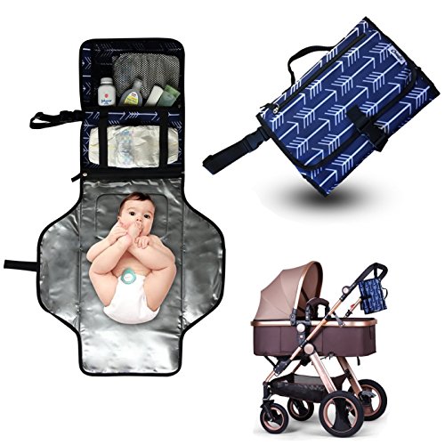 image for Diaper Clutch Portable Changing Pad - Stylish Hygiene Kit, Waterproof 