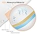 Adoric Baby Waterproof Crib Mattress Pad Cover, Premium Hypoallergenic Breathable Bamboo Fiber, Ultra Comfortable Toddler Bed Fitted Mattress Protector - White