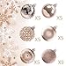 KI Store Blush Pink Christmas Balls 34pcs 2.36-Inch Christmas Tree Decoration Ornaments for Xmas Tree Holiday Wreath Garland Decor Ornaments Hooks Included