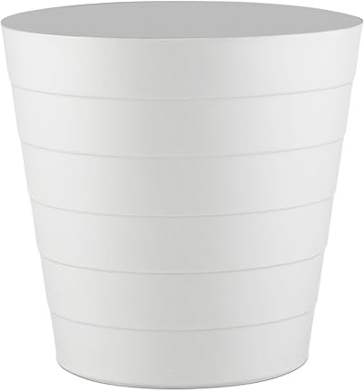Zuvo 5L Plastic Paper Bin White Wave Design Office Desk Bin