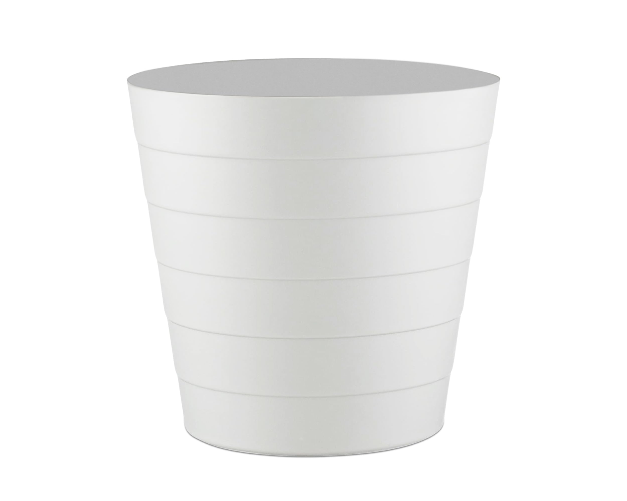 Zuvo Plastic Paper Bin 5L - Shatter-Proof Waste Basket for Office Desk & Bedroom Bin - Ideal Paper Bin with Wave Design - White — image 1