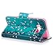YOKIRIN Galaxy S8 Case, Classic Cherry Blossom Magnetic Style PU Leather Case Wallet Flip Stand Flap Closure Cover with ID&Credit Card Holder Shockproof Cover for Samsung Galaxy S8