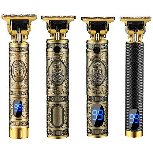 Faraone4w Professional Hair Trimmer for Men, Relief Carving Wireless T-Blade Trimmer with 4 Comb,Professional USB Hair Clipper, Mens Beard Trimmer, Rechargeable Professional Hair Trimmer