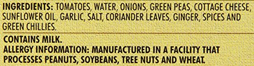 Kitchens of India Ready to Eat Mutter Paneer, Green Peas and Cottage Cheese Curry, 10-Ounces (Pack of 6) - Thumbnail 2