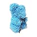 The Teddy Rose Flower Rose Bear - Cute 10-Inch Teddybear Handmade with Flower Petals - Artificial Roses Decor for Valentine's, Graduation, Mother's Day, Christmas, Anniversary (Blue)