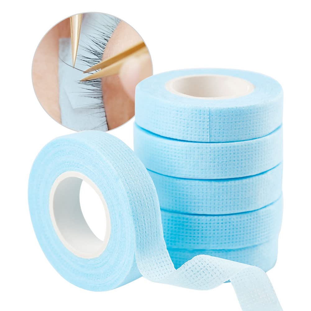 Lunamoon 6 Rolls of Eyelash Tape, Eyelash Extension Tape, Insulation, Micropore Lash Tape, Eyelash Tape for Eyelash Extension (Blue)